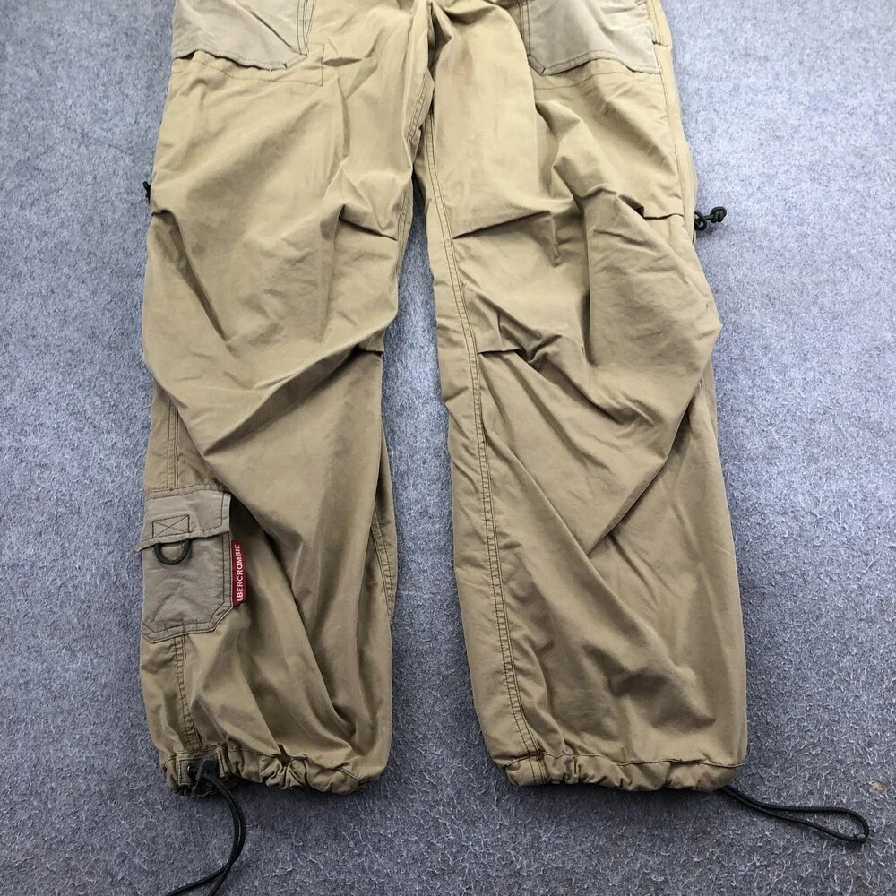 Vintage Abercrombie & Fitch Pants Mens Medium Beige Cargo Relaxed Hiking